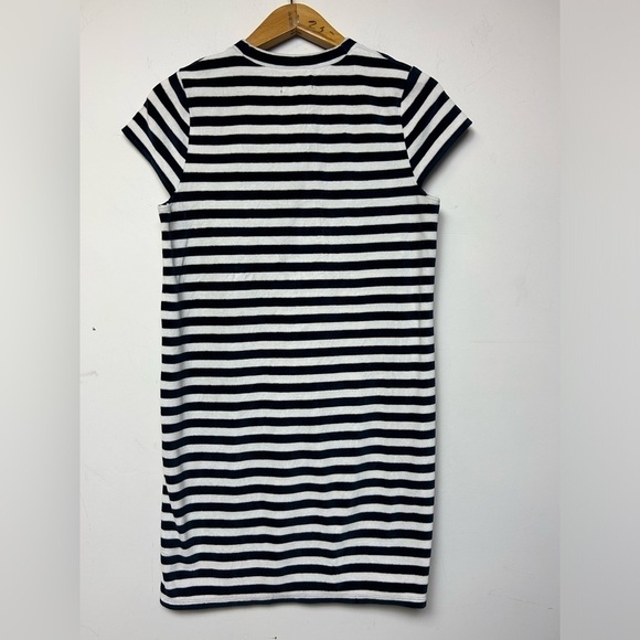 MADEWELL CORDUROY BLEND STRIPED SHORT SLEEVE KNEE LENGTH COZY WARM DRESS SIZE M - Picture 3 of 8